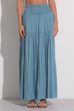 Elan Brielle Midi Long Skirt Teal