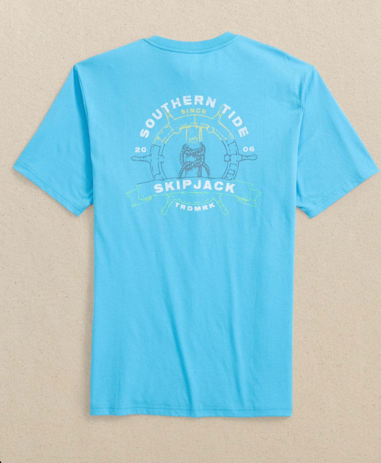 Southern Tide Take The Helm Skipjack Tee SS Aquarius