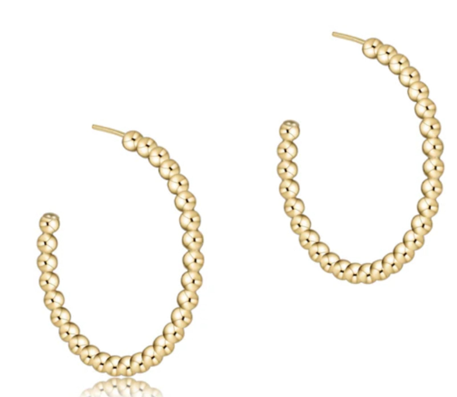 Enewton Beaded Classic 1.25" Post Hoop 3mm Earrings