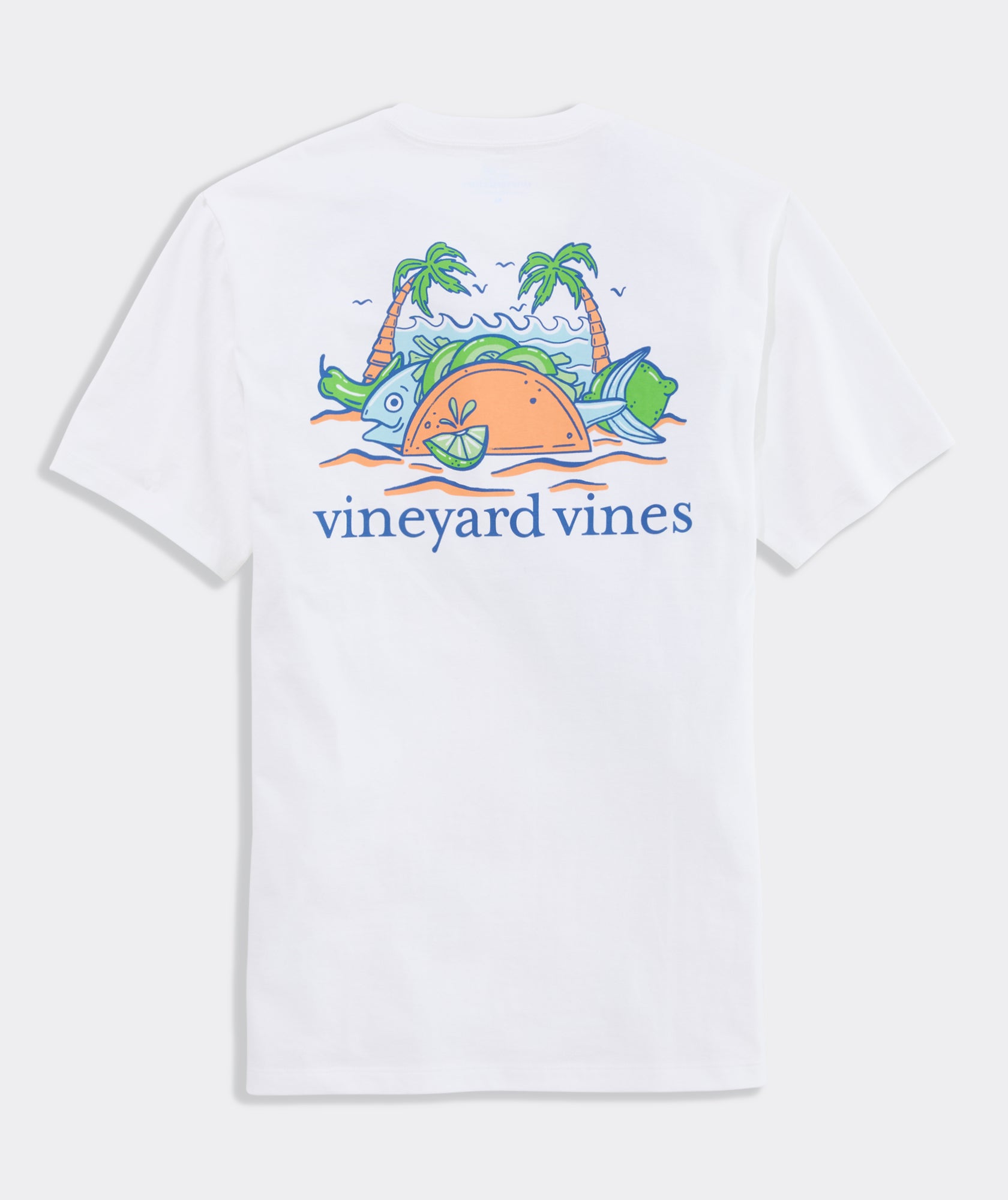 Vineyard Vines Fish Taco on The Beach SS Tee White Cap