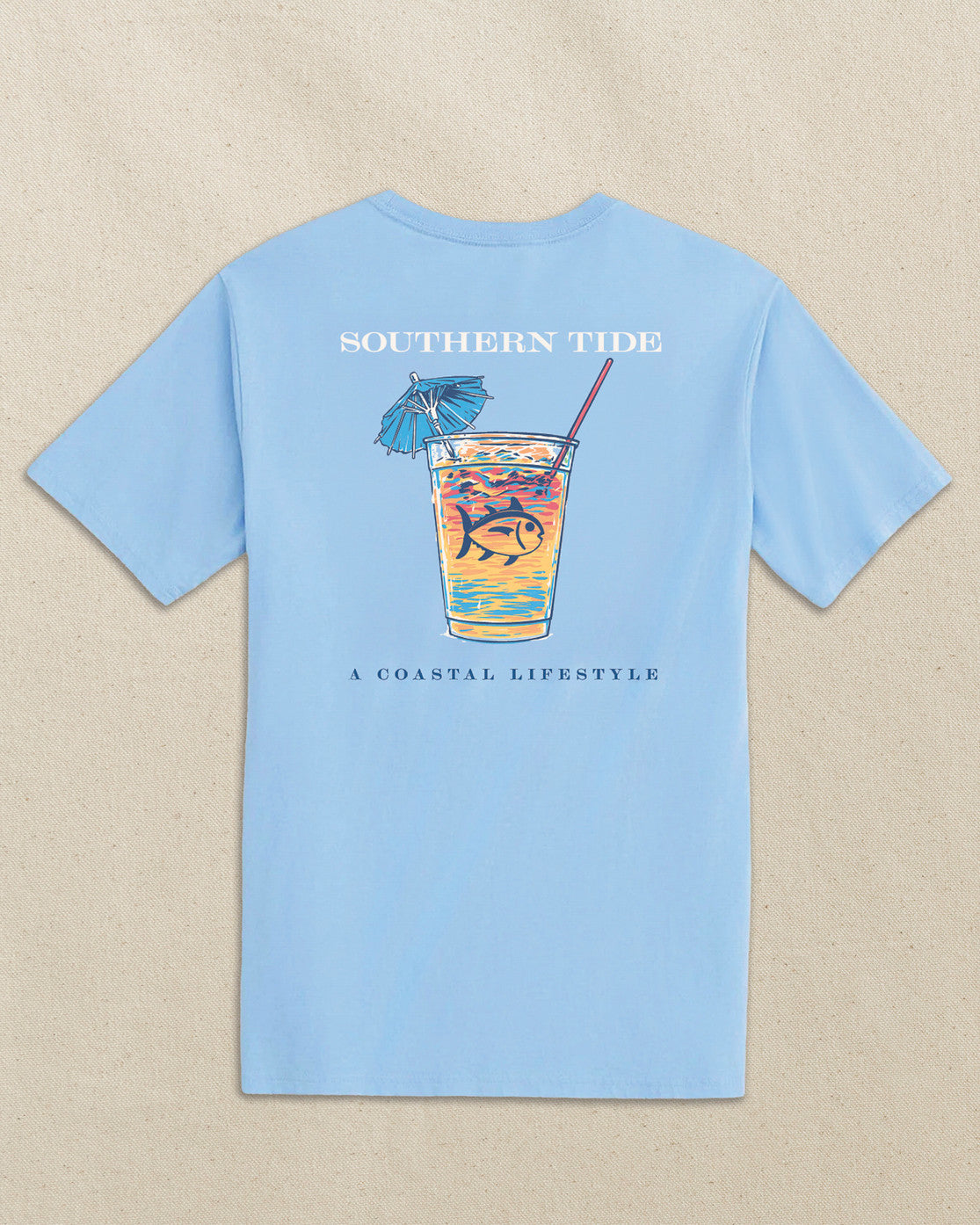 Southern Tide SJ Sunset Cocktail Tee SS Ocean Channel