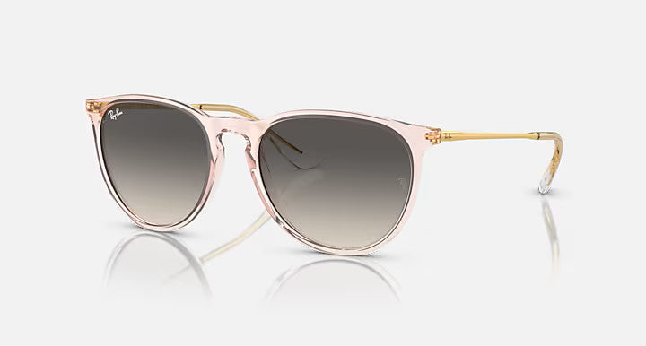 Ray Ban Erika Transparent Pink Frame w/ Grey Gradient Lens Sunglasses