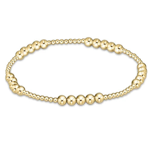 Enewton Classic Blissful Pattern 2mm Bead Bracelet 4mm Gold