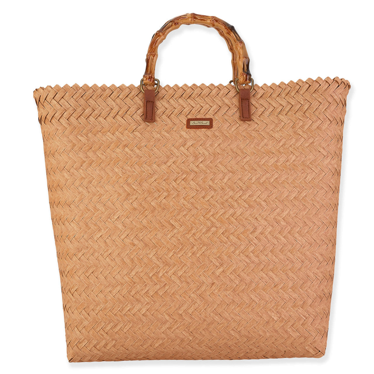 Sun 'N' Sand Regina Poly Straw Shoulder Tote