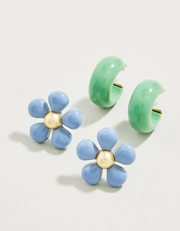 Spartina Sweet Song Earrings Set Blue/Green (2 pairs)