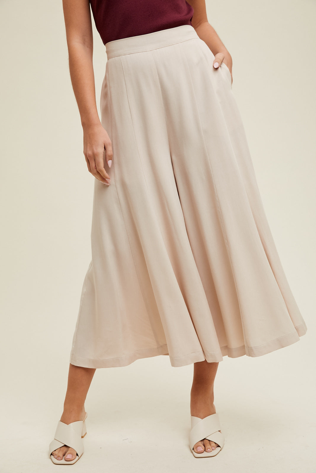 Shaddow and Fish Myla Wide Leg Capri Pants Shell
