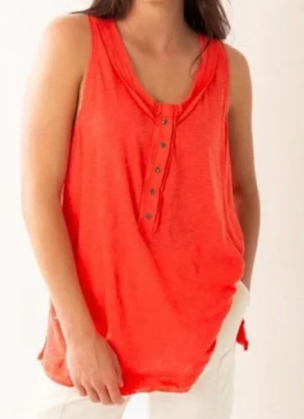 Free People Love Language Tank Radiant Watermelon