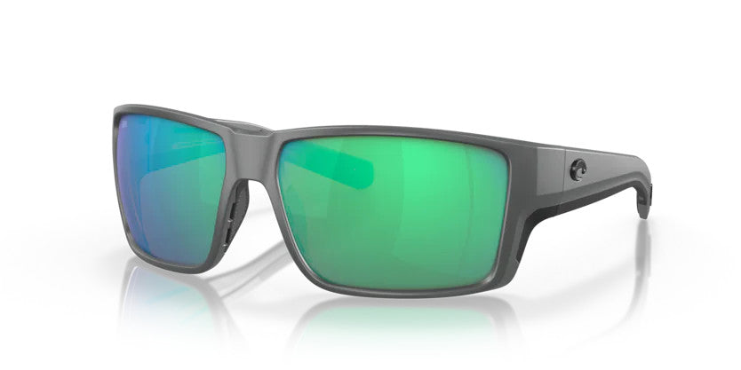 Costa Refton Pro Matte Gray Frame w/ Green Mirror Lens 580G Sunglasses Polarized