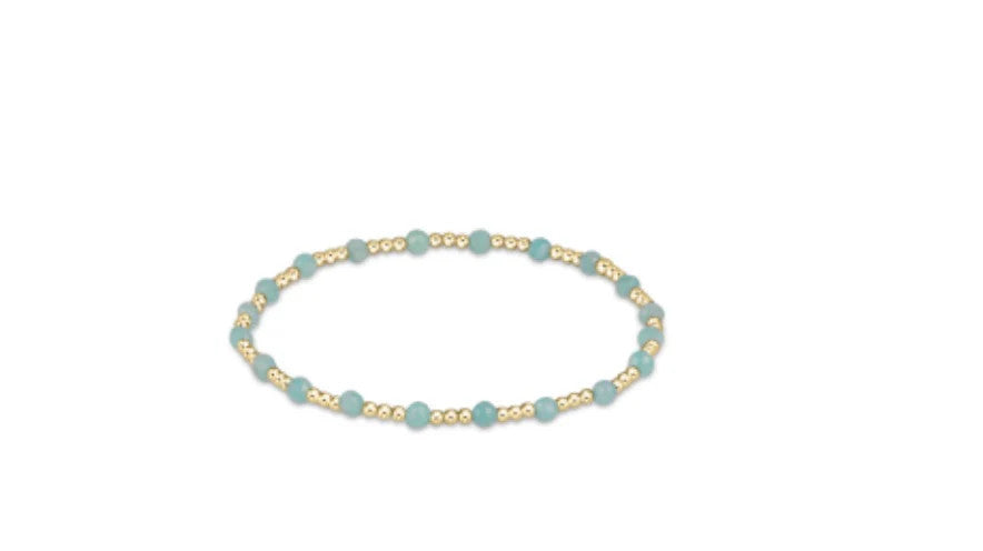 ENewton Gemstone Gold Sincerity Pattern 3mm Bead Bracelet SS '24