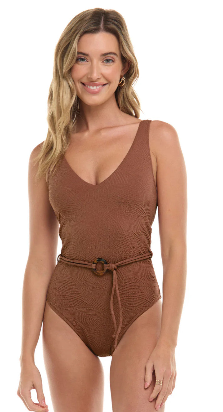 Skye Anna One Piece Swimsuit Zen Garden Mahogany