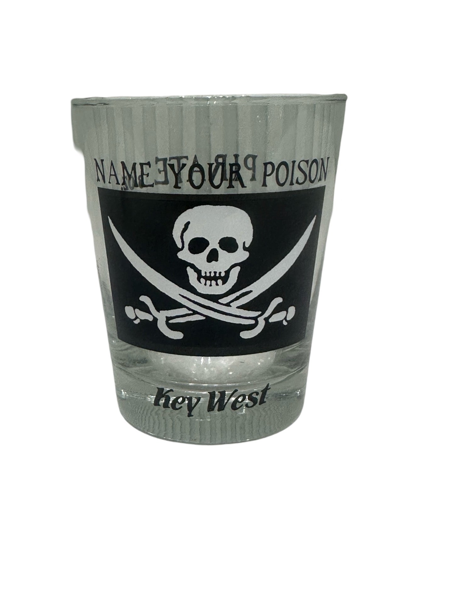 Name Your Poison Pirate Key West Glass Cup