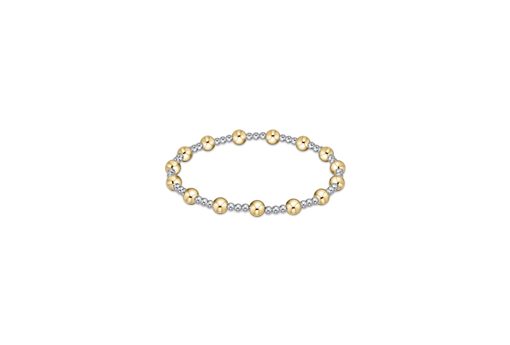 Enewton Classic Sincerity Pattern 5mm Beaded Bracelet Mixed Metal