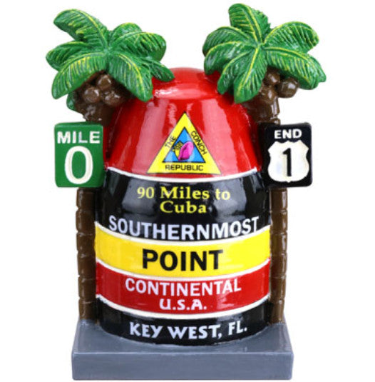 Key West Bouy Palms Southernmost Point 4" Figurine