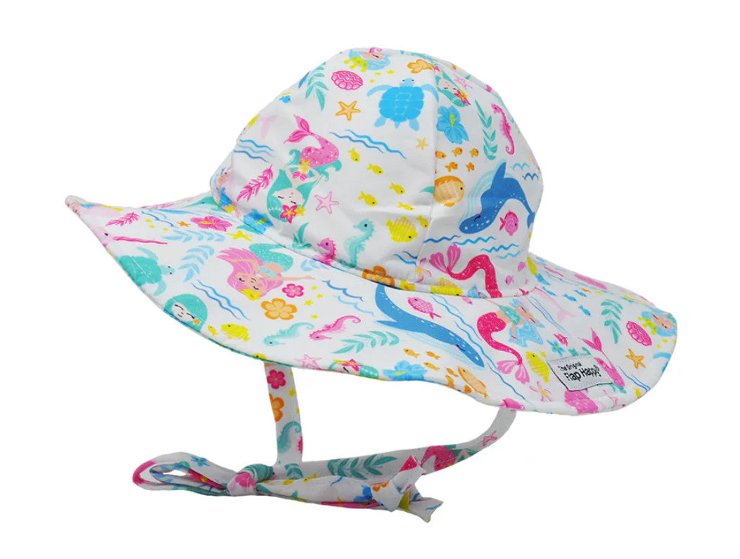 Flap Happy UPF 50+ Floppy Hat Mermaid Friends