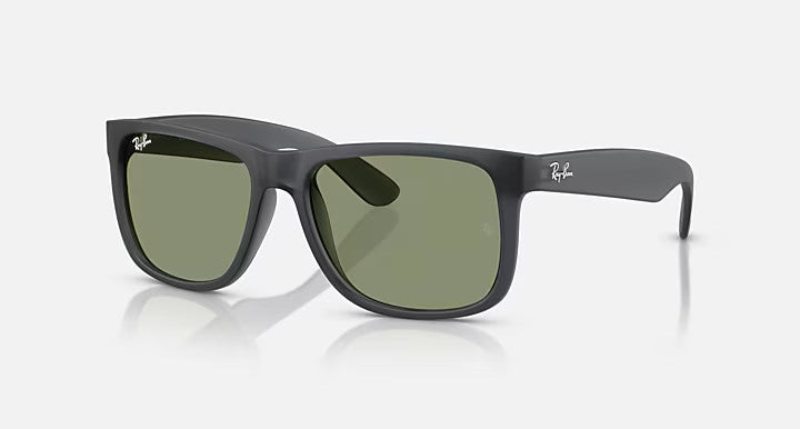 Ray Ban Justin Opal Grey Frame w/ Green Lens Sunglasses