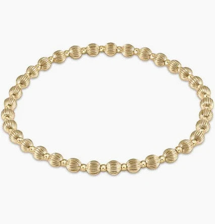 Enewton Dignity Grateful Pattern 4mm Bead Bracelet Gold