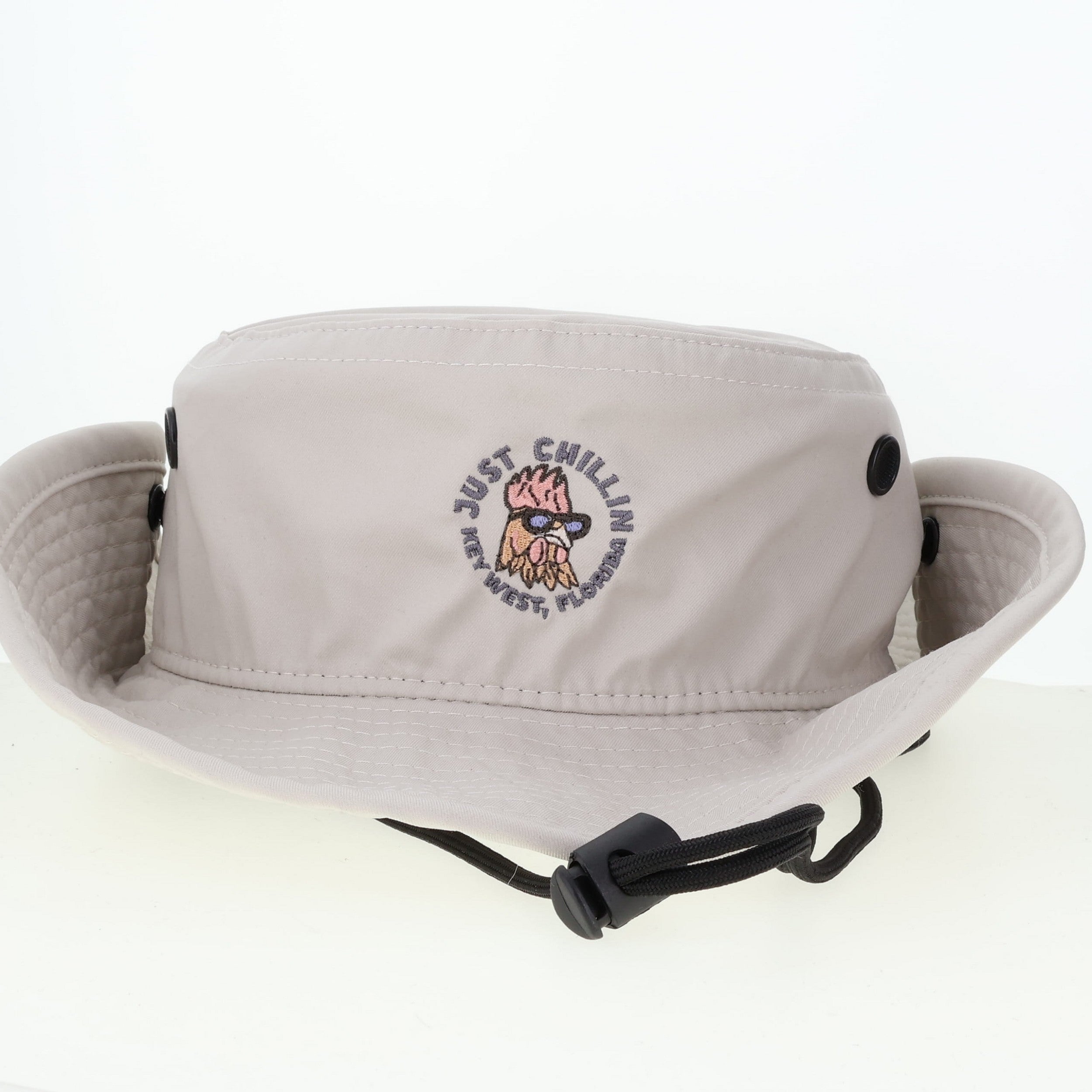 Legacy Just Chillin Key West Bucket Hat — casual sun hat at Shaddow & Fish Key West boutique
