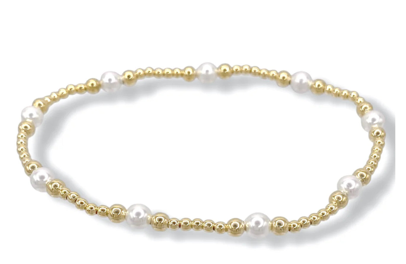 Enewton Classic Purpose Pattern 4mm Bead Bracelet Pearl