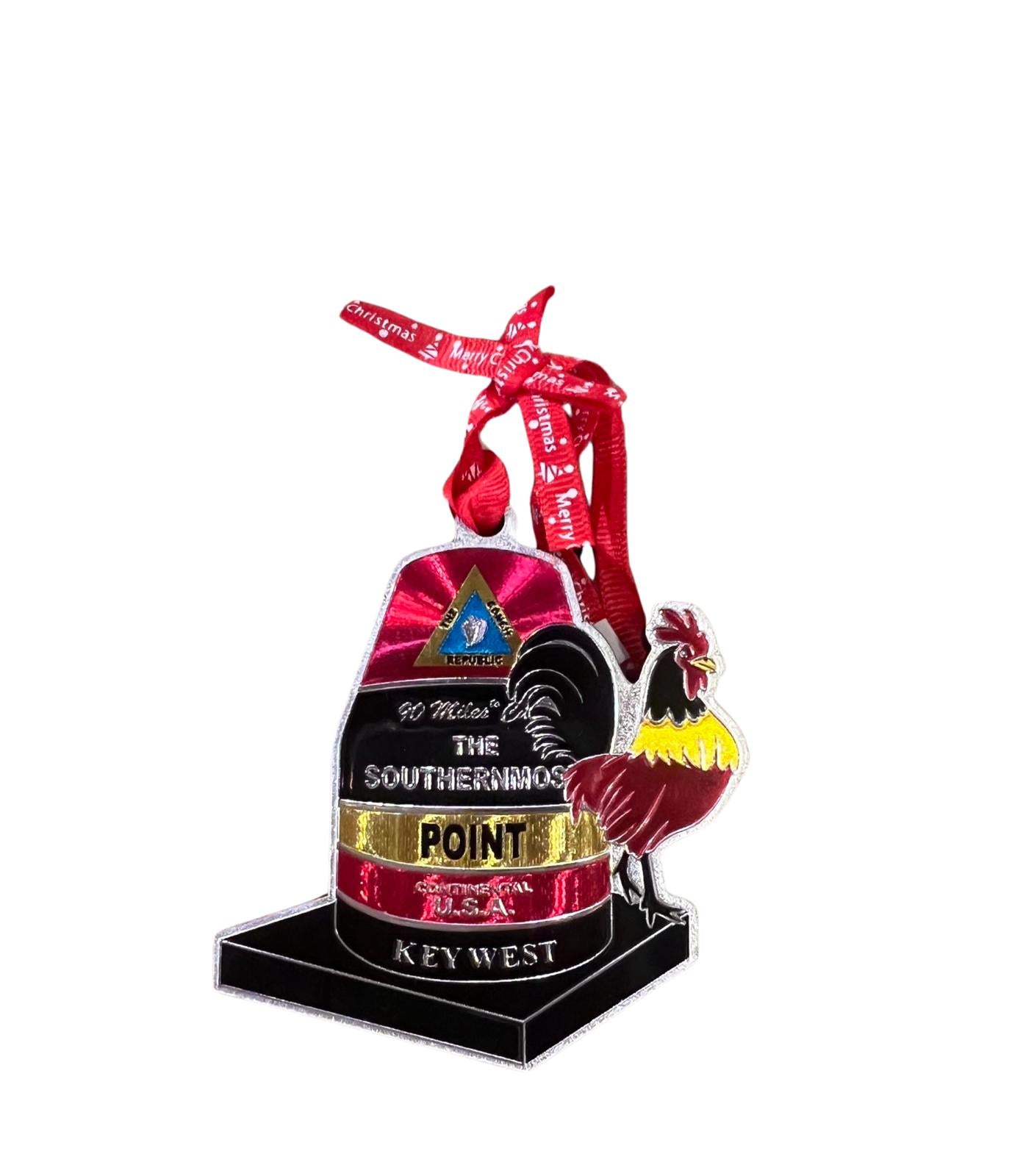 Rooster & SMP Key West Foil Christmas Ornament