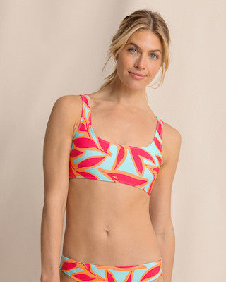 Southern Tide Garden Glory Bikini Top Mint