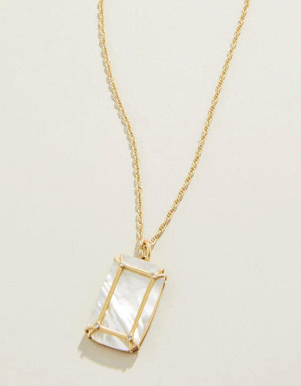 Spartina Orla Window Necklace Mother Of Pearl Gold