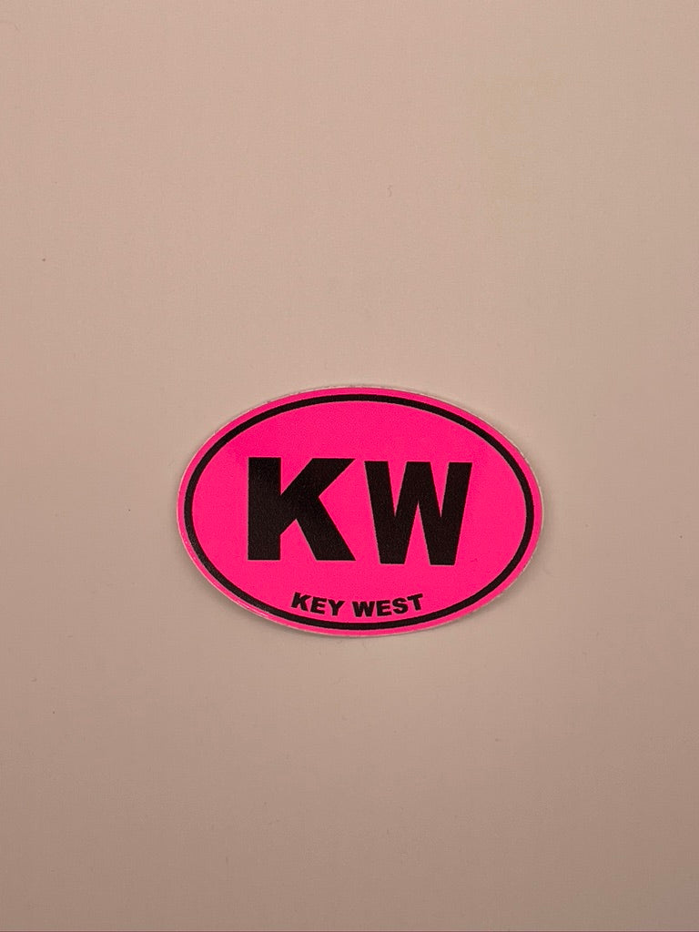 KW Key West Oval Sticker Medium