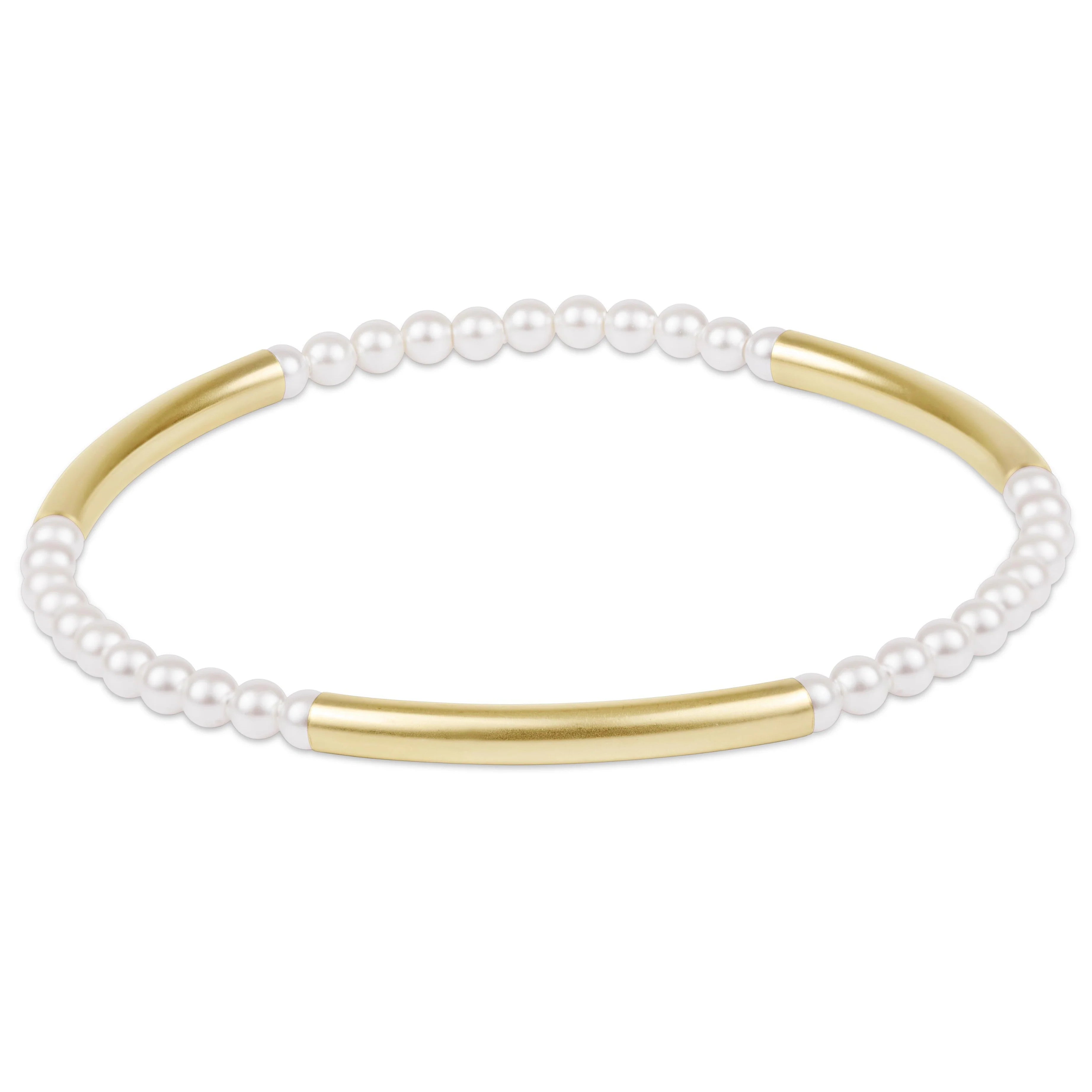 Enewton Bliss Bar Pattern Pearl 3mm Bead Bracelet
