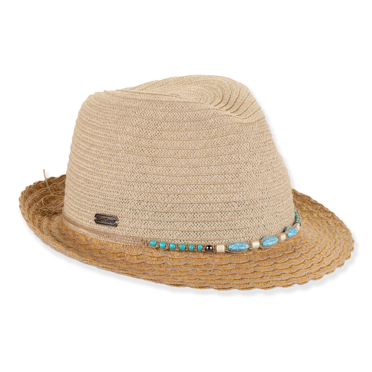 Sun 'N' Sand Alexis Braided Brim Fedora Hat