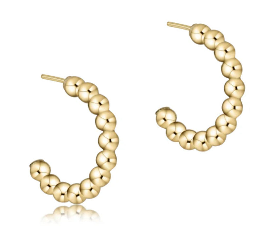 Enewton Beaded Classic 1 Post Hoop 3mm Earrings