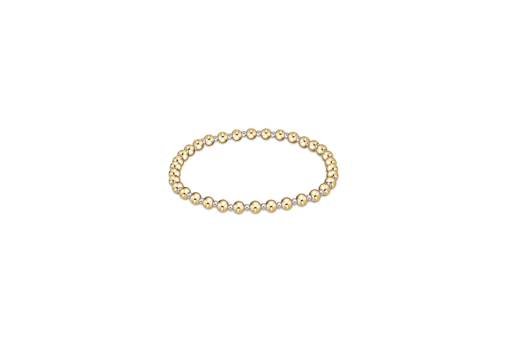 Enewton Classic Grateful Pattern 4mm Beaded Bracelet Mixed Metal