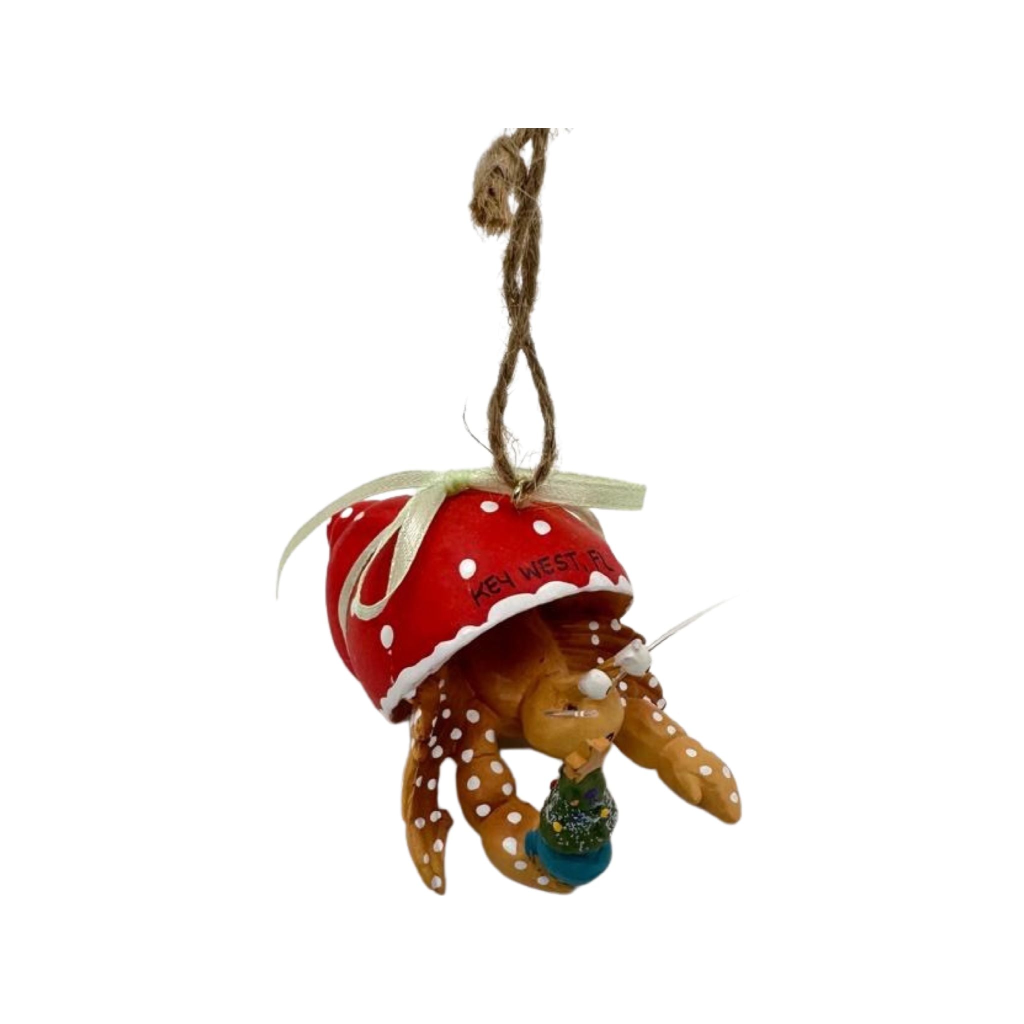 Cape Shore Key West Hermit Crab Red Shell Resin Ornament