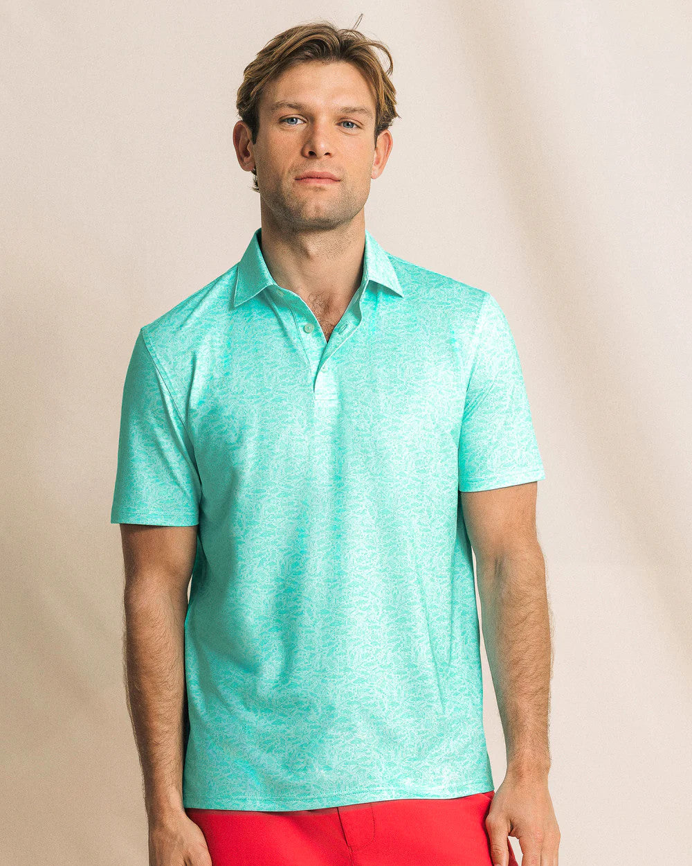 Southern Tide Driver Seawatch Polo SS Shore Blue