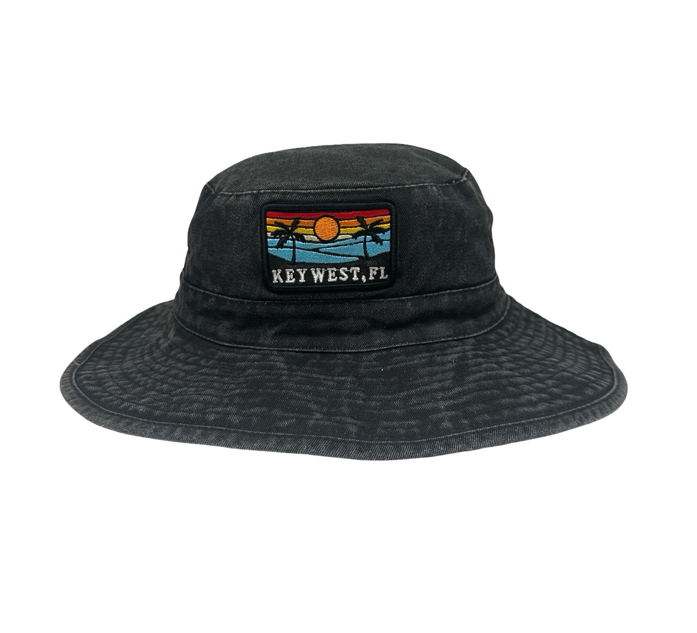 Sunset Key West Bucket Hat Charcoal