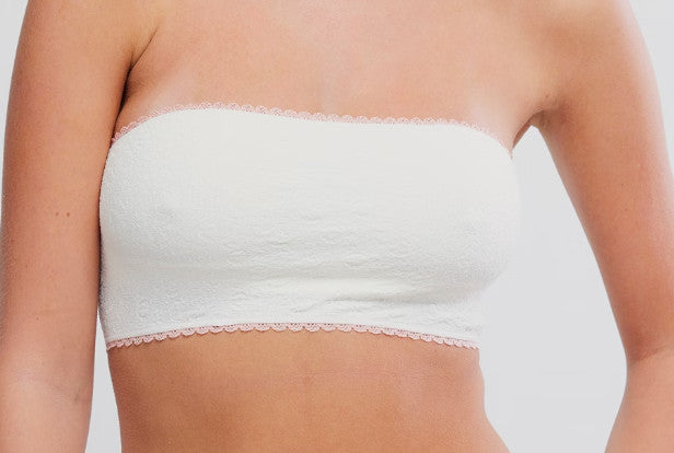 Free People Sweet Point Seamless Bandeau White Alyssum