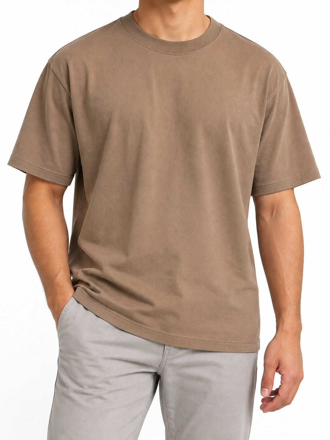 Beyond Yoga SoftKnit Cotton Tee Mushroom