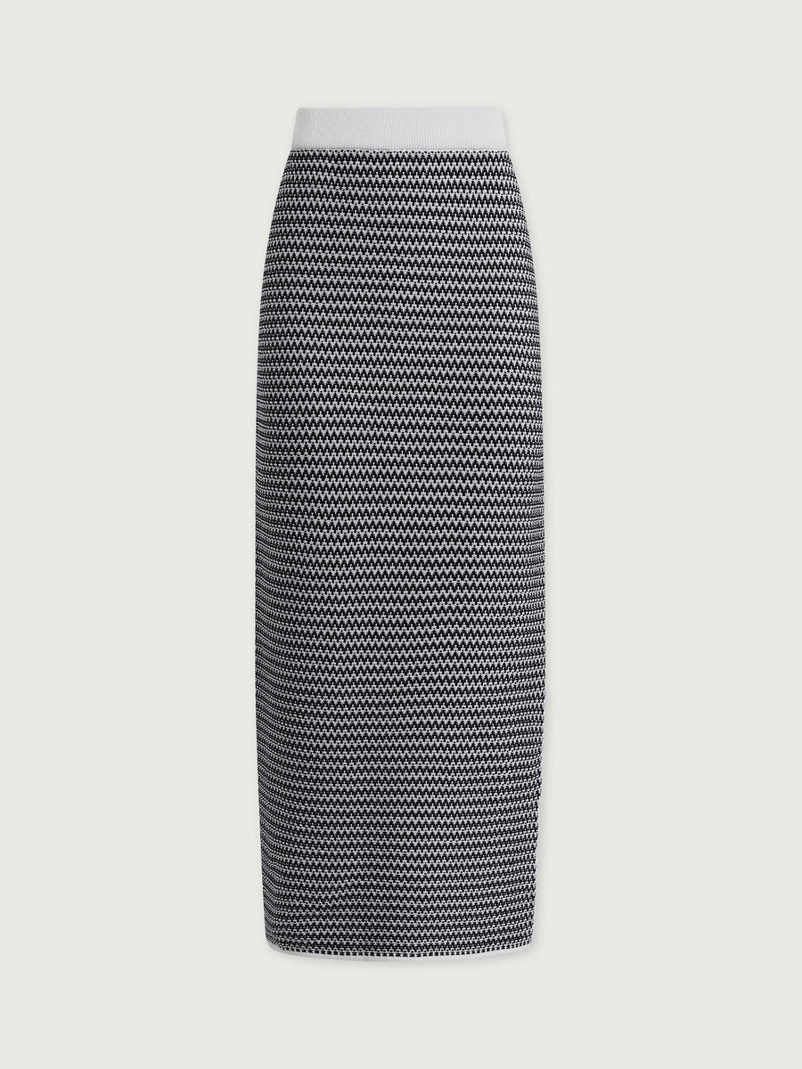 VARLEY Sinclair Knit Skirt Snow White Black