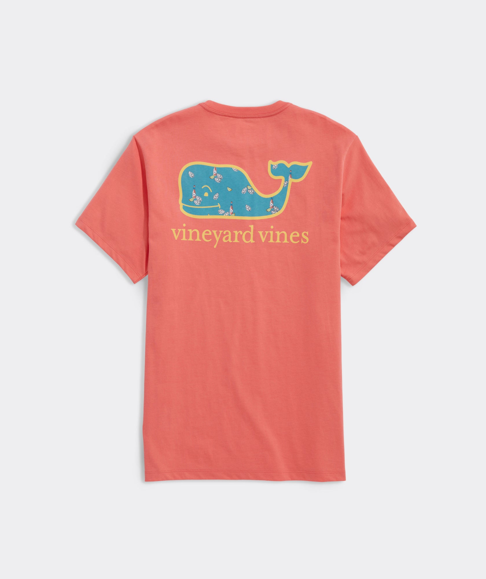Vineyard Vines Oyster Bar Whale SS Tee Just Peachy