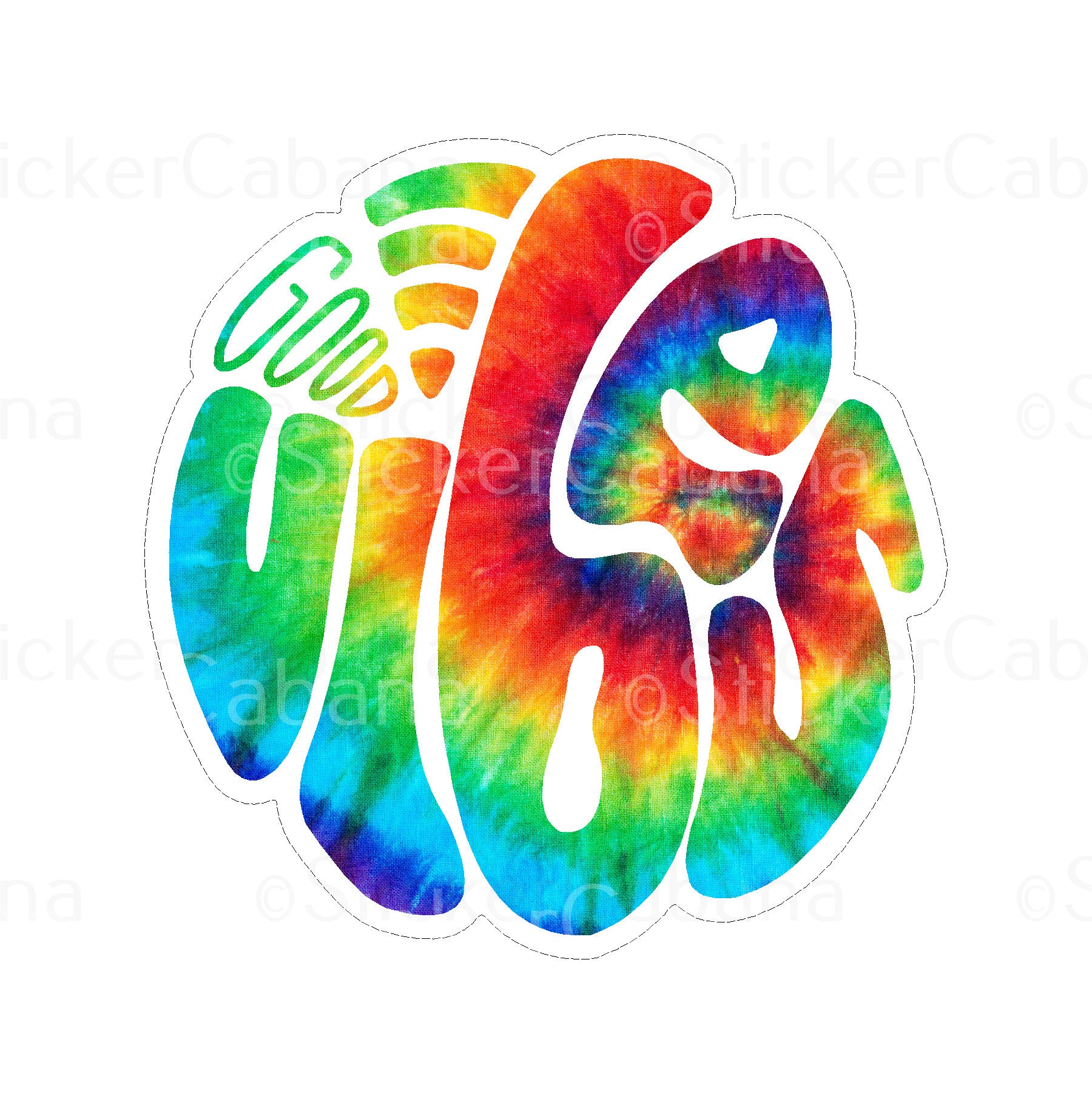 Sticker Cabana Good Vibes Tye Dye Small Sticker