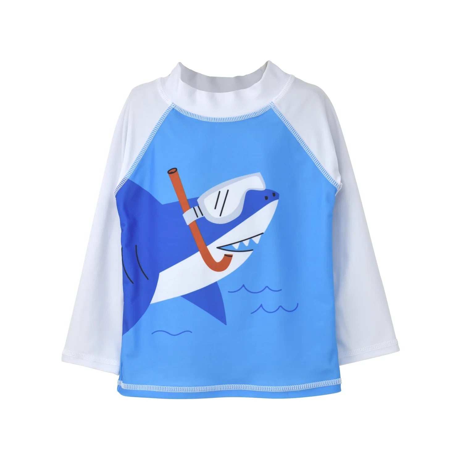 Flap Happy Graphic Rash Guard Swim Top Snorkeling Sharks