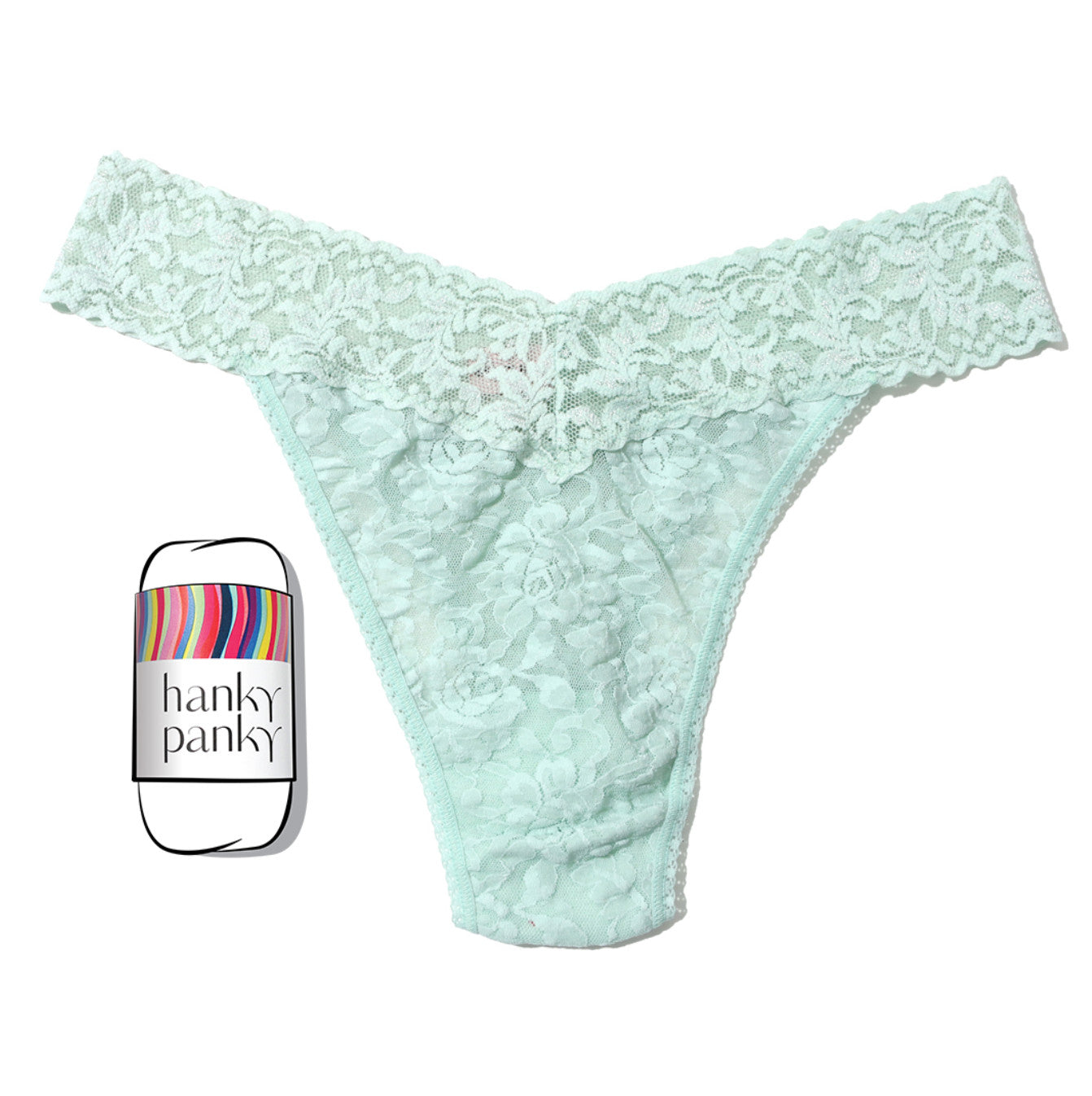 Hanky Panky Rolled Signature Original Lace Rolled Solid Low Tide O/S