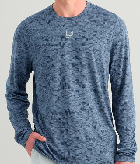 HUK A1A  Pro LS Crew Stormy Blue