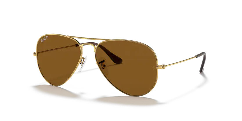 Ray Ban Aviator Large Arista on Metal Frame w/ Brown Lens Sunglasses Polarized