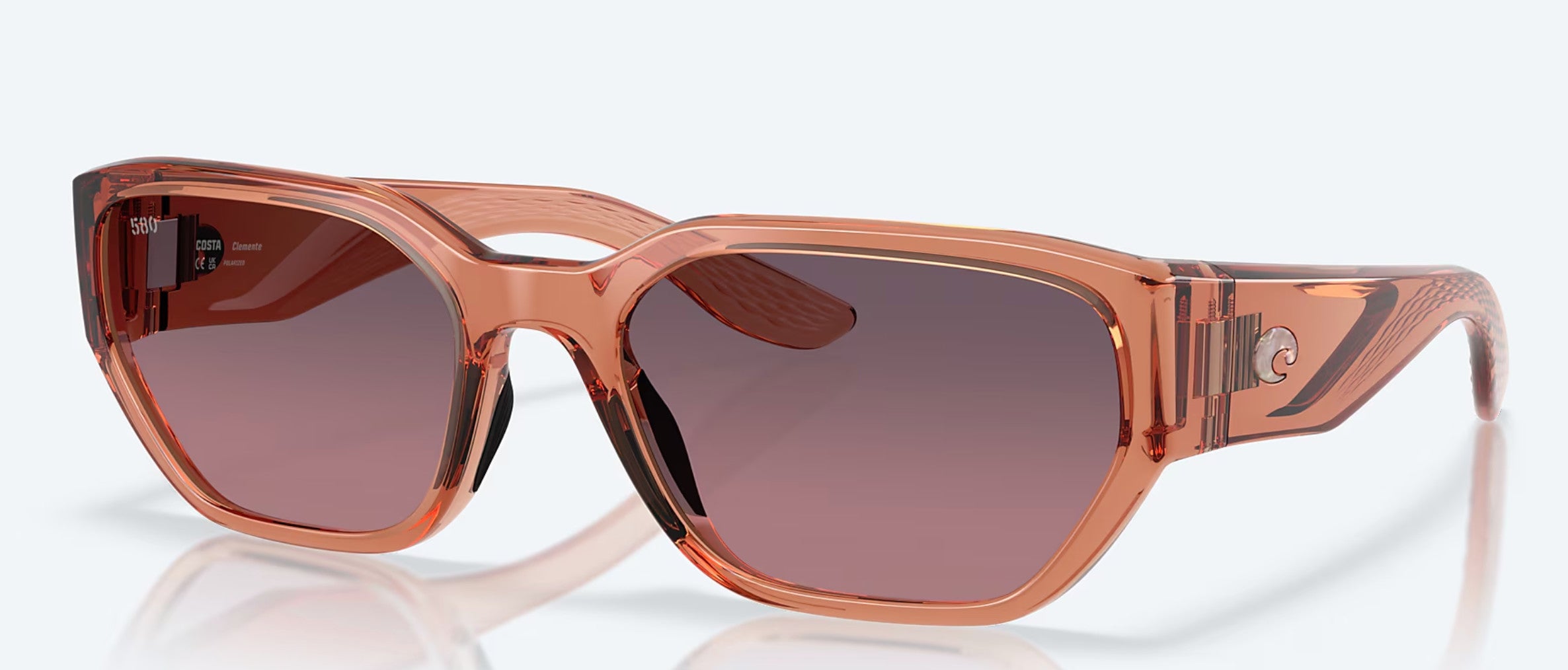 Costa Clemente Translucent Pink Sands Frame w/ Pink Lens 580g Sunglasses