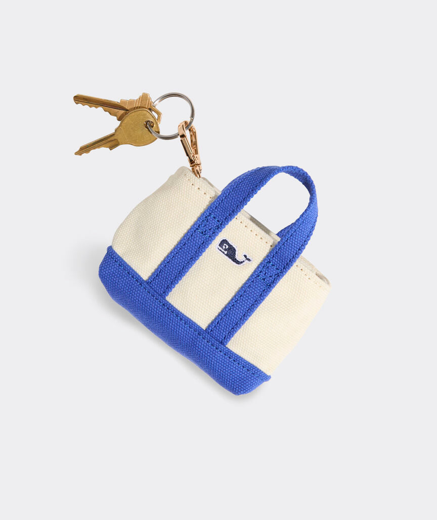 Vineyard Vines Heritage Tiny Tote Keychain Breaker Blue