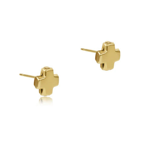 ENewton Signature Cross Stud Earrings Gold