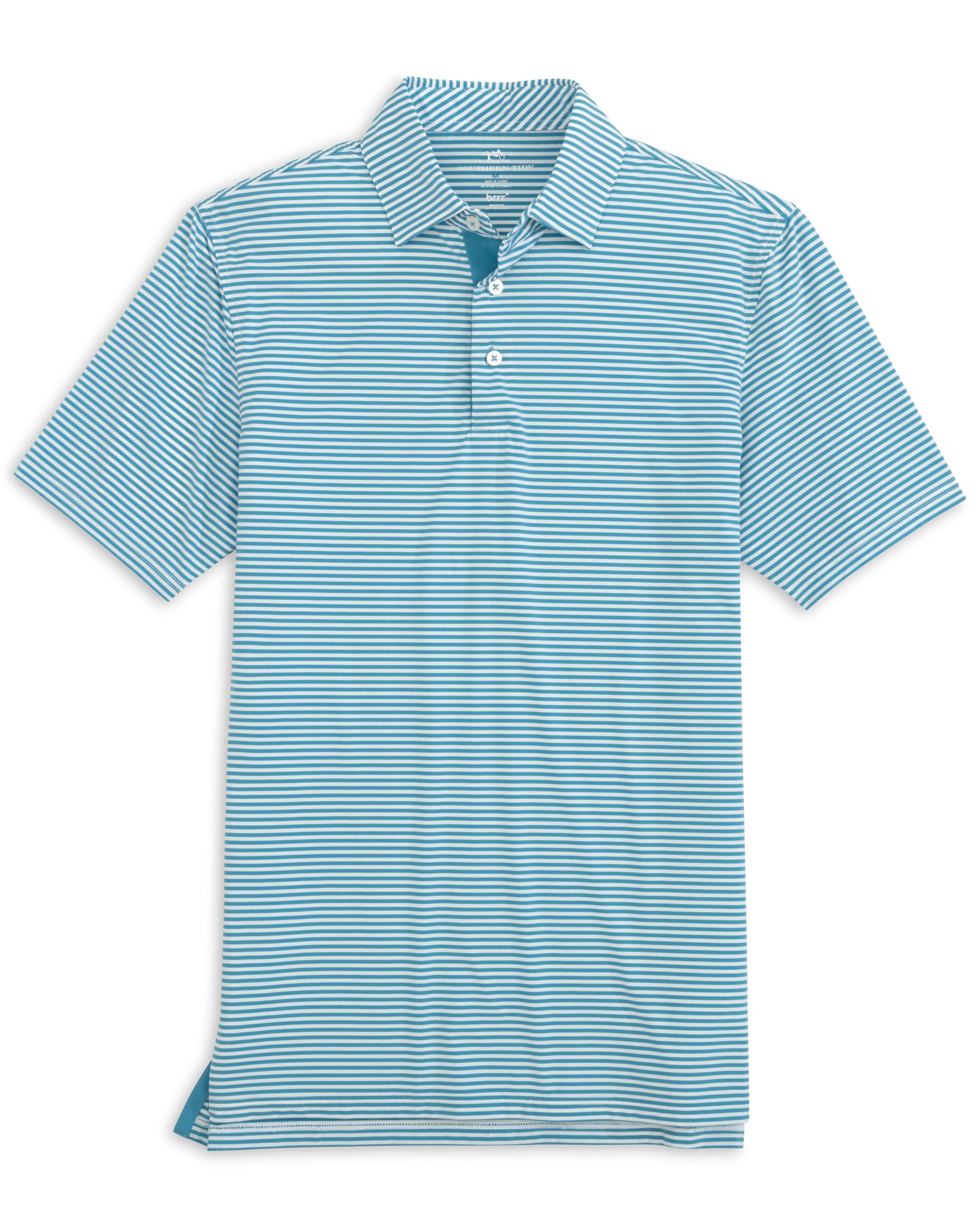 Southern Tide Brrreeze Shores Stripe Performance Polo