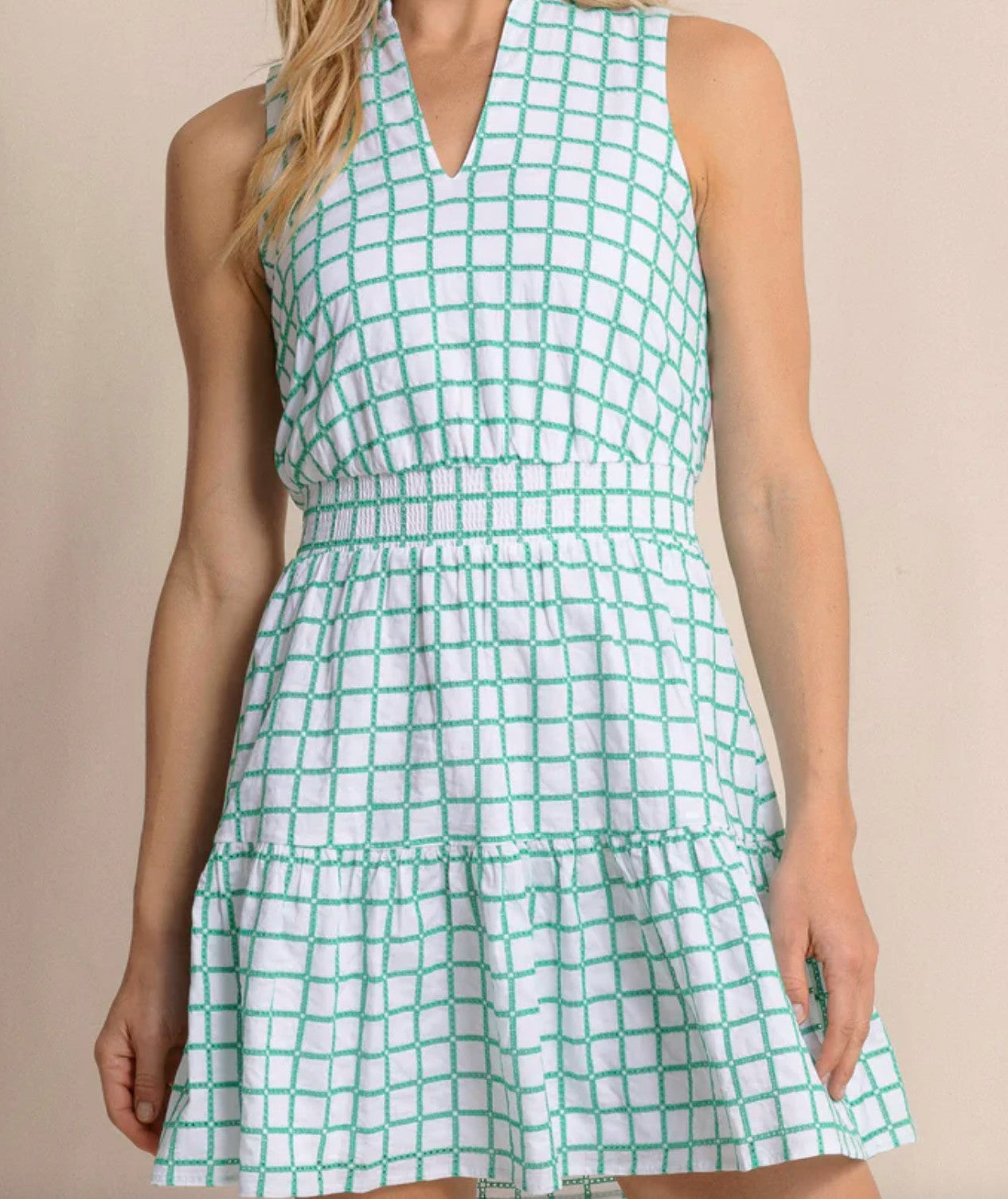Southern Tide Londyn Eyelet Dress Simply Green