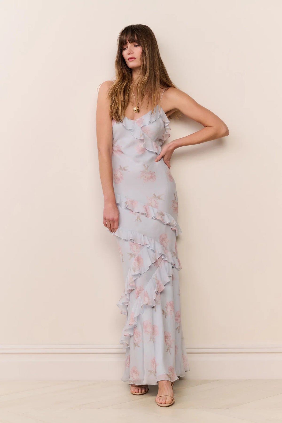 LoveShackFancy Rialto Dress Blue Roan