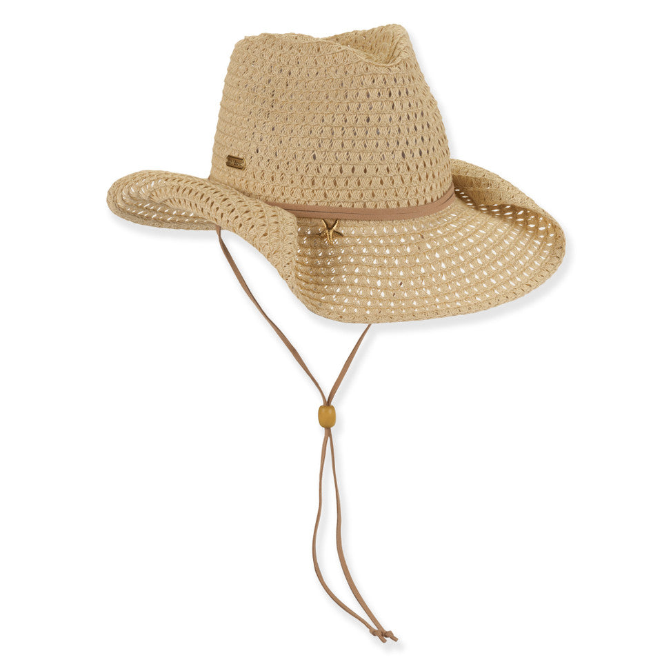 Sun 'N' Sand Mila Western Starfish Strap Detail Hat