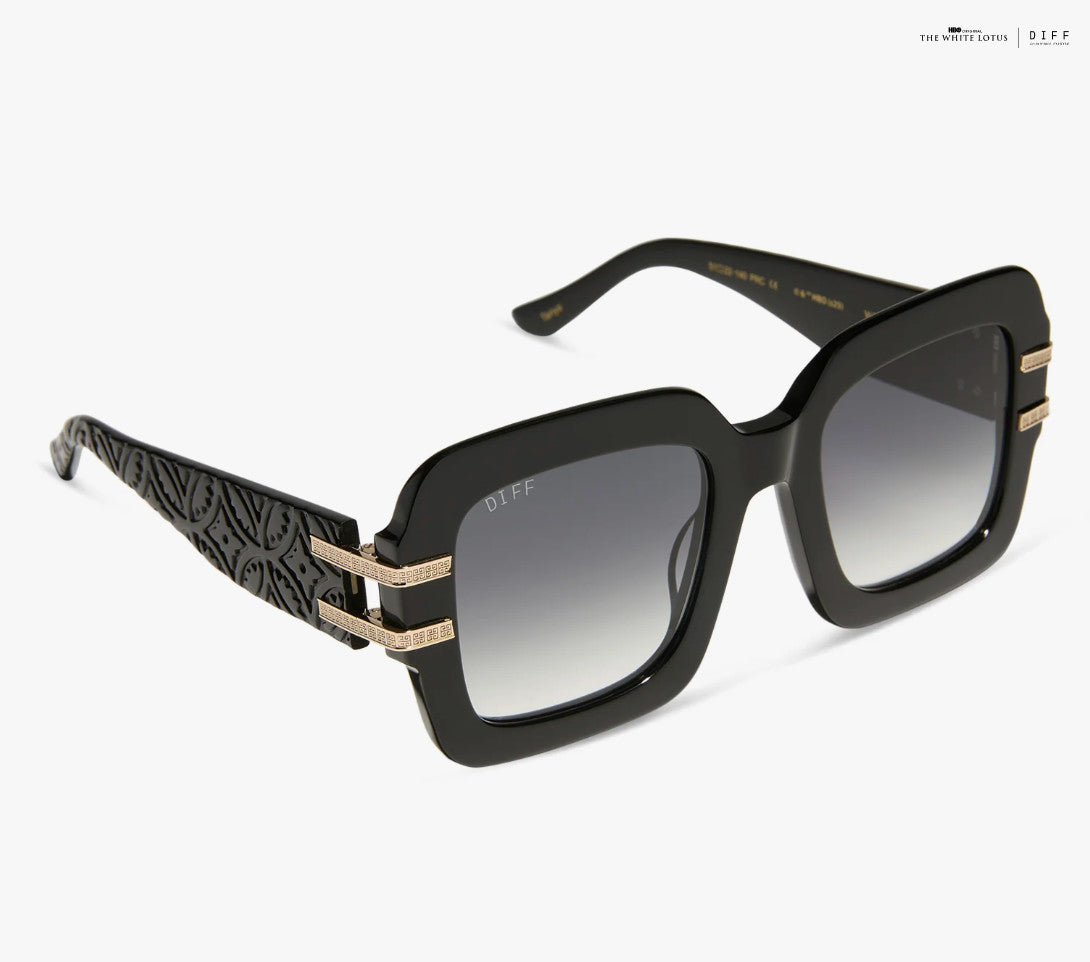 Diff Tanya Black Frame w/ Grey Gradient Lens Sunglasses